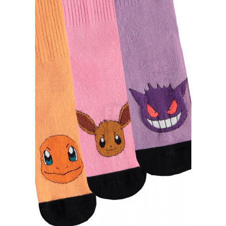 Pokemon Socks 3-Pack Heads Colormix 35-38